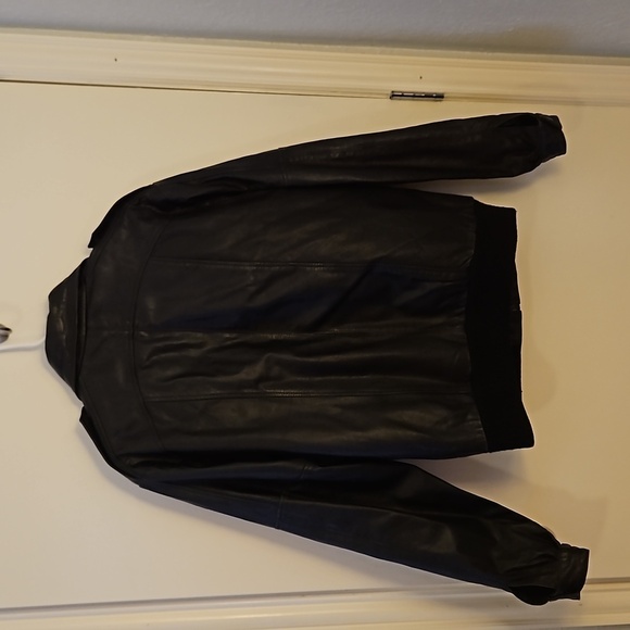 VTG EXPLOSIVE Black Cowhide Leather Motorcycle Biker Jacket - Picture 4 of 11